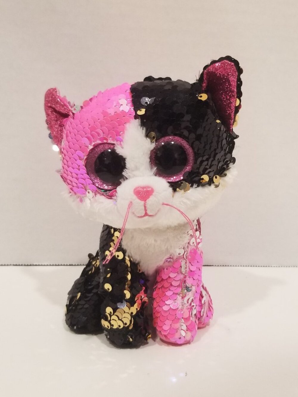 Ty Beanie Boos Flippables Malibu the Cat, EUC